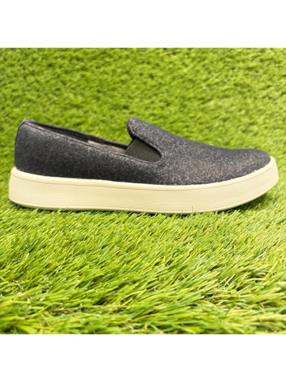 Allbirds Wool Cruiser Slip-On Womens Size 7 Black White Casual Shoes Sneakers